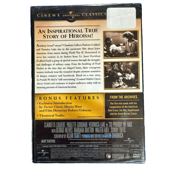 So Proudly We Hail DVD Paulette Goddard NEW Sealed - Picture 2 of 2